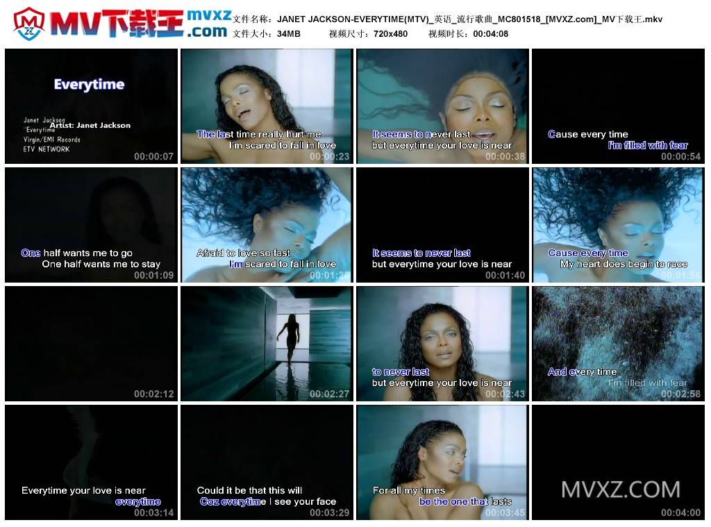 JANET JACKSON-EVERYTIME(MTV)_英语_流行歌曲_MC801518